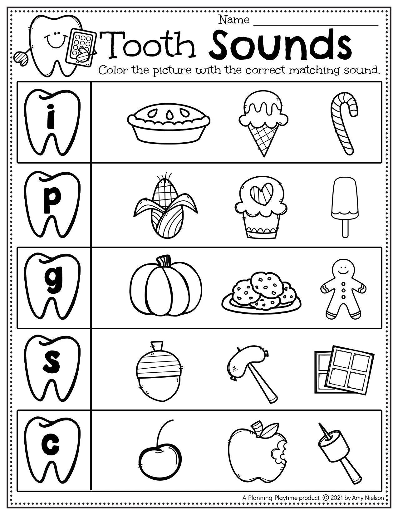 Free Printable Preschool Teeth Worksheets