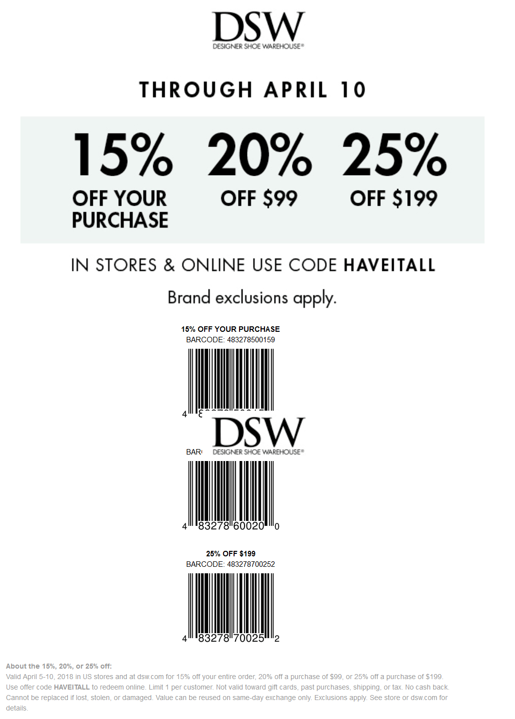 Dsw Designer Shoe Warehouse Coupons Printable