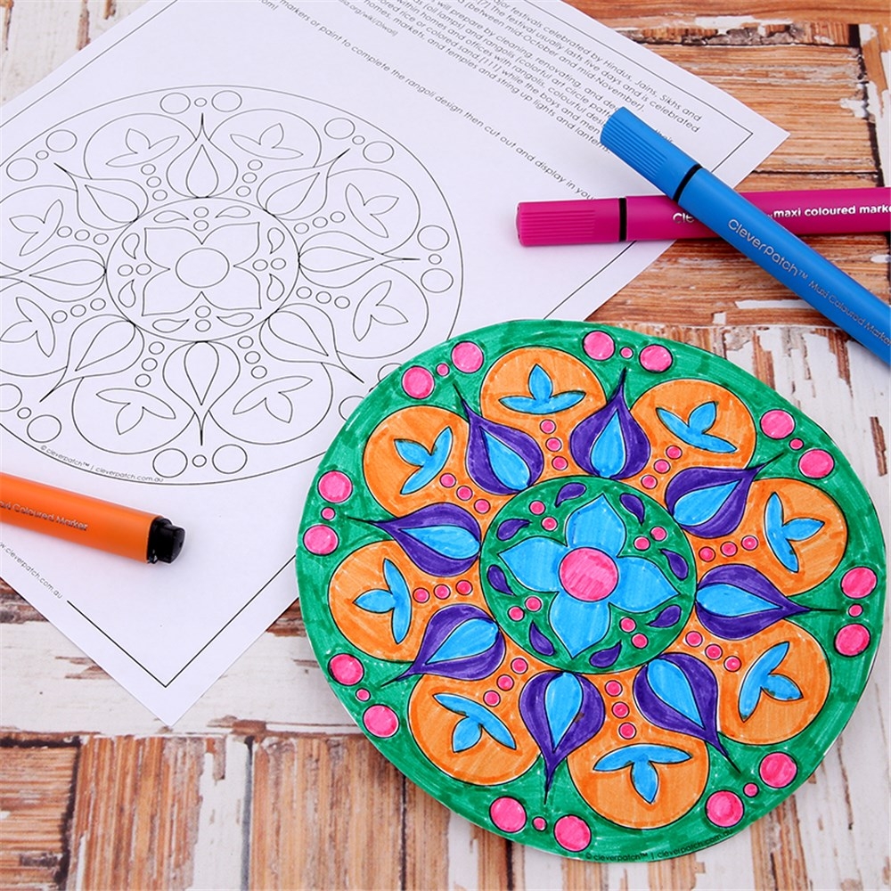 Diwali Rangoli Paper Card CleverPatch CleverPatch Art Craft Supplies