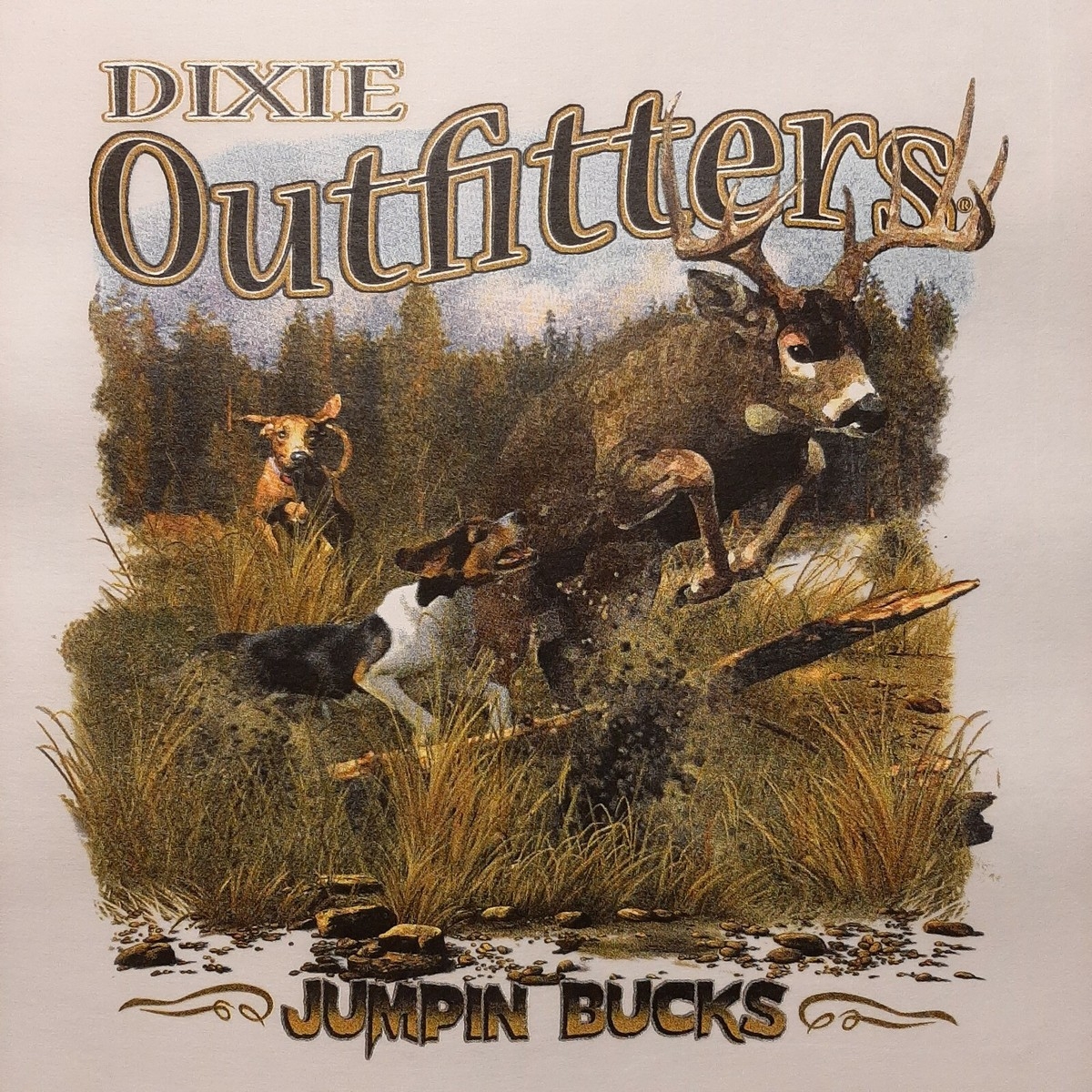 DIXIE OUTFITTERS JUMPIN BUCKS DEER HUNTING DOGS LONG SLEEVES SHIRT 7045 EBay