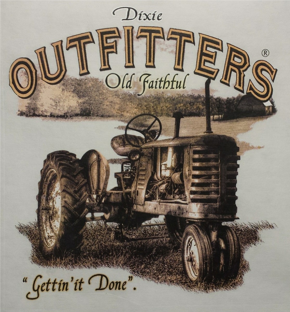 DIXIE OUTFITTERS OLD FAITHFUL TRACTOR FARMING SHIRT 6840 FRONT PRINT ONLY EBay