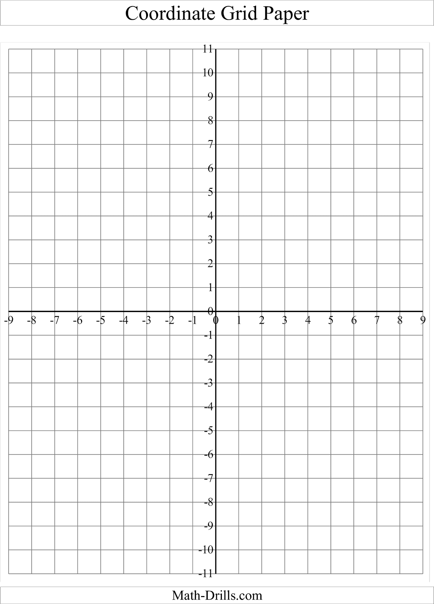 Printable Graph Paper With Coordinates