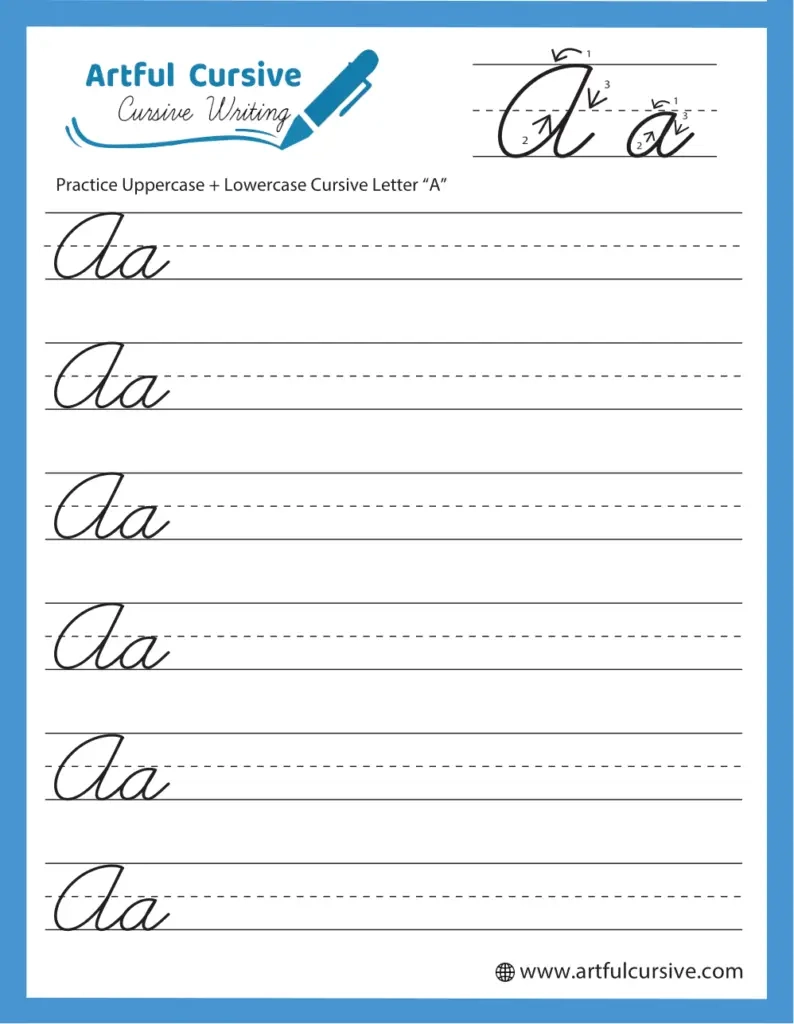 Printable Cursive Alphabet Worksheet