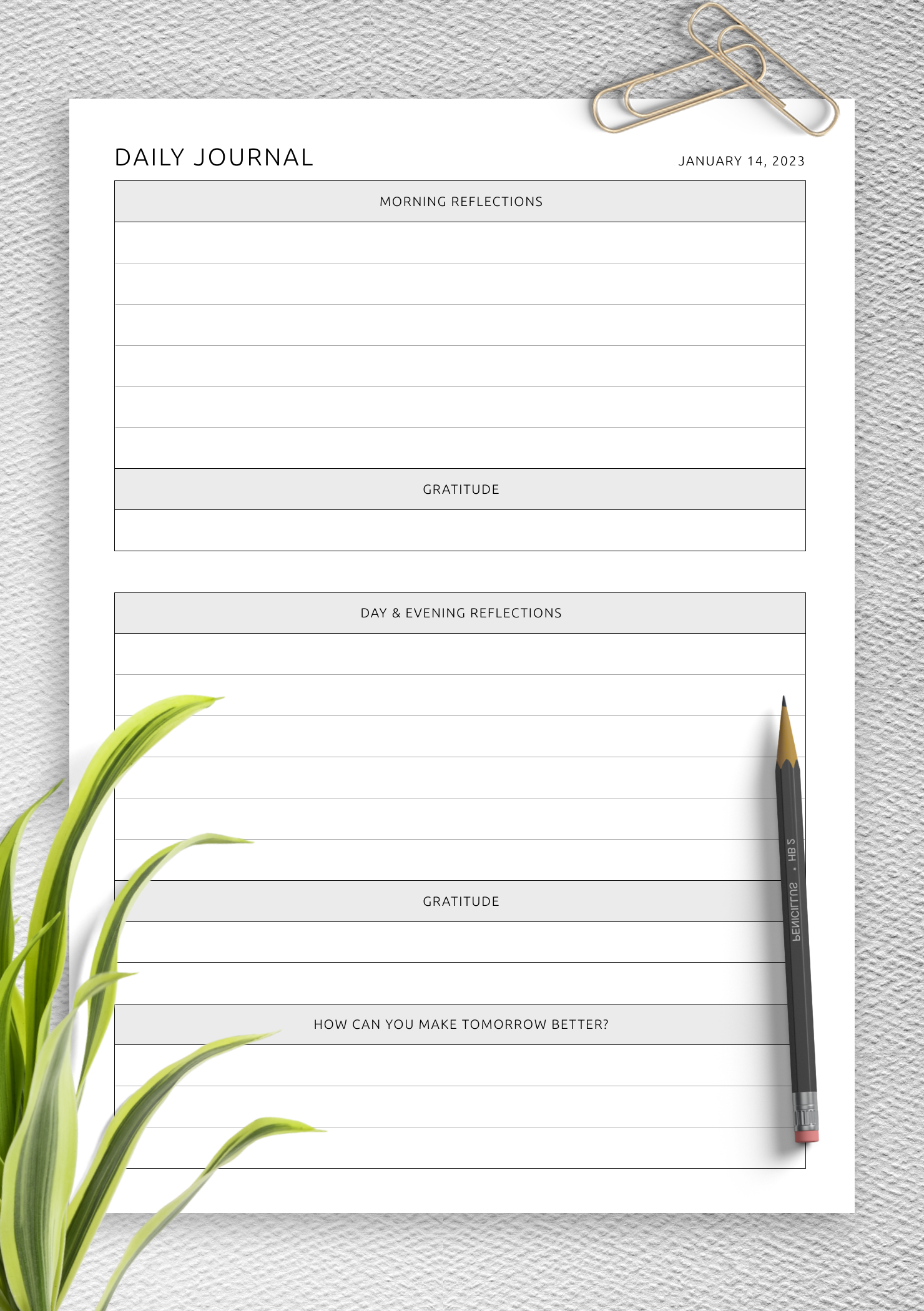 Free Printable Journal Template