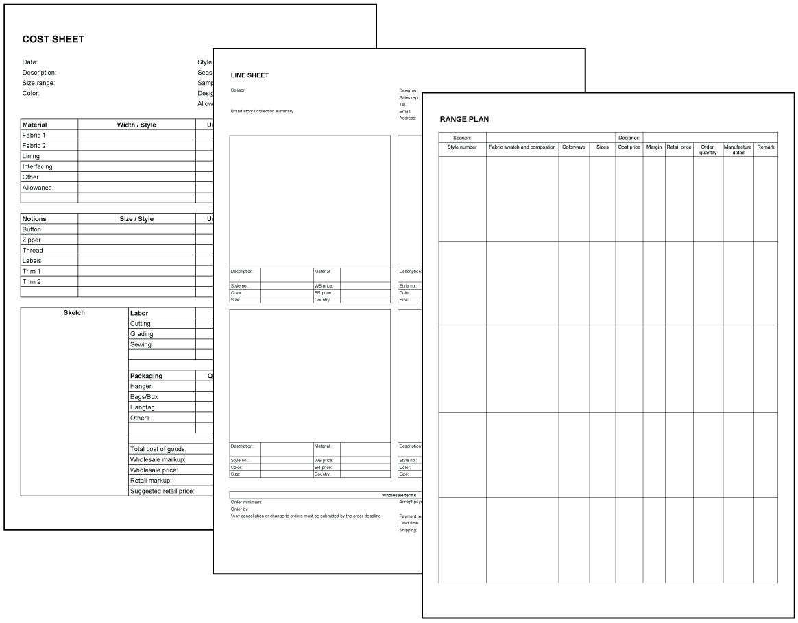 Fashion Design Printable Sheets