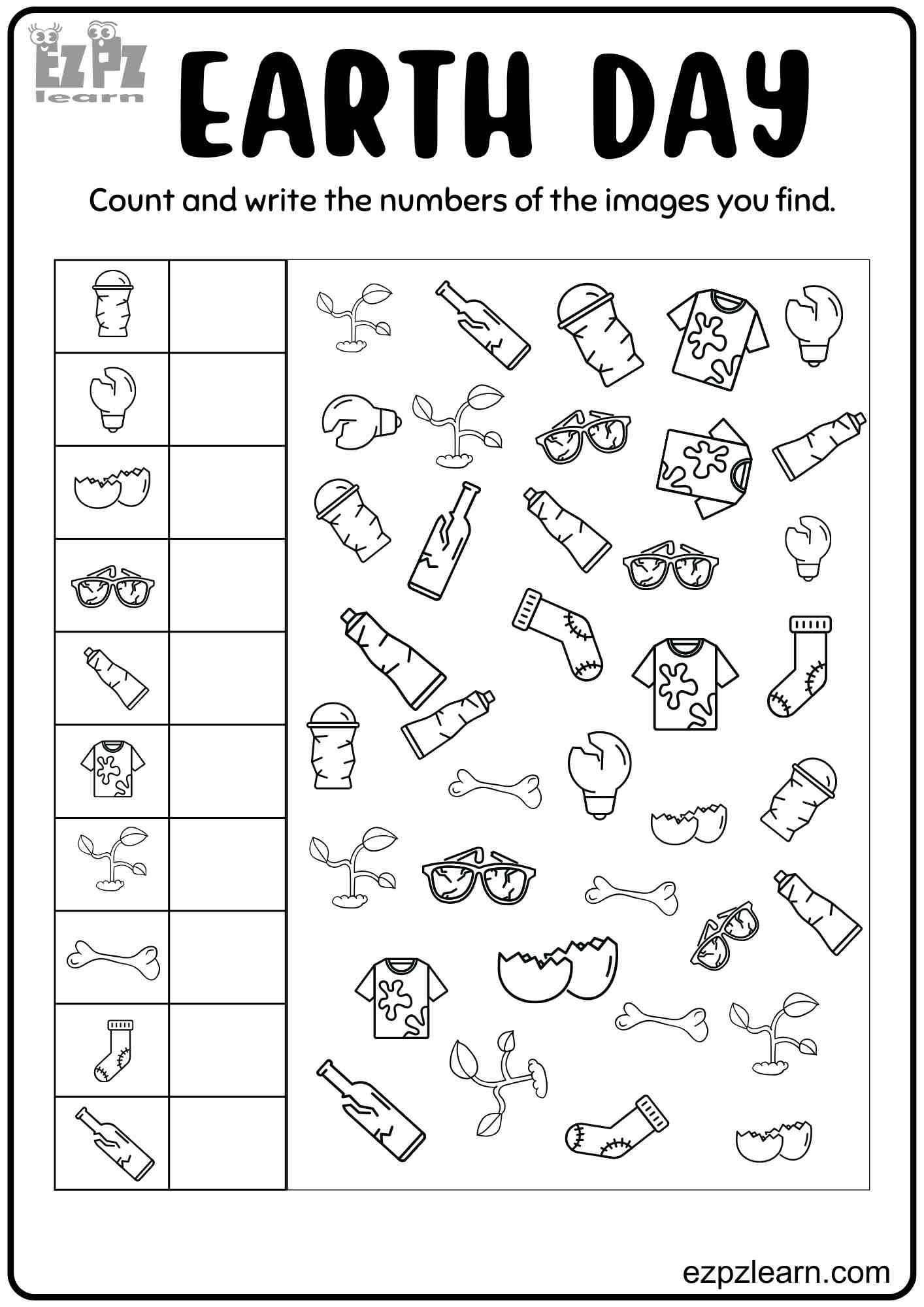 Earth Day Worksheets Printable