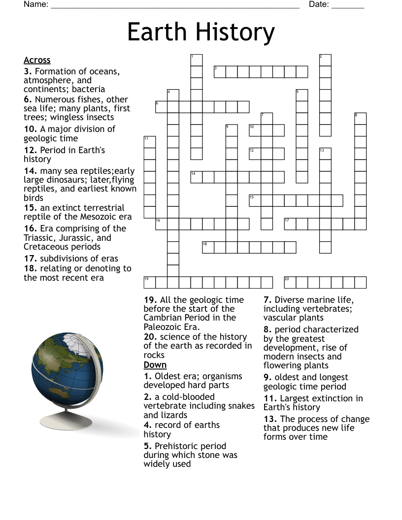 History Crossword Puzzles Printable