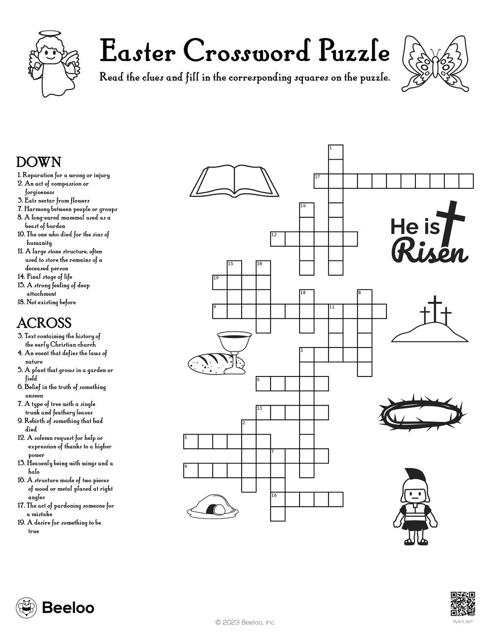 Easter Printable Crossword Puzzles