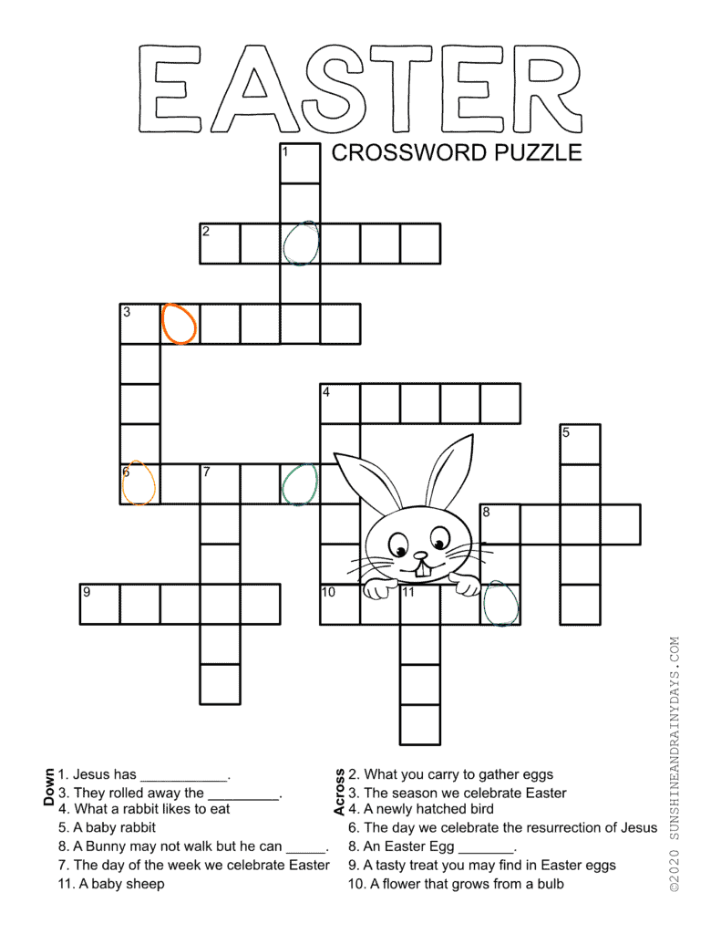 Free Easter Crossword Puzzles Printable