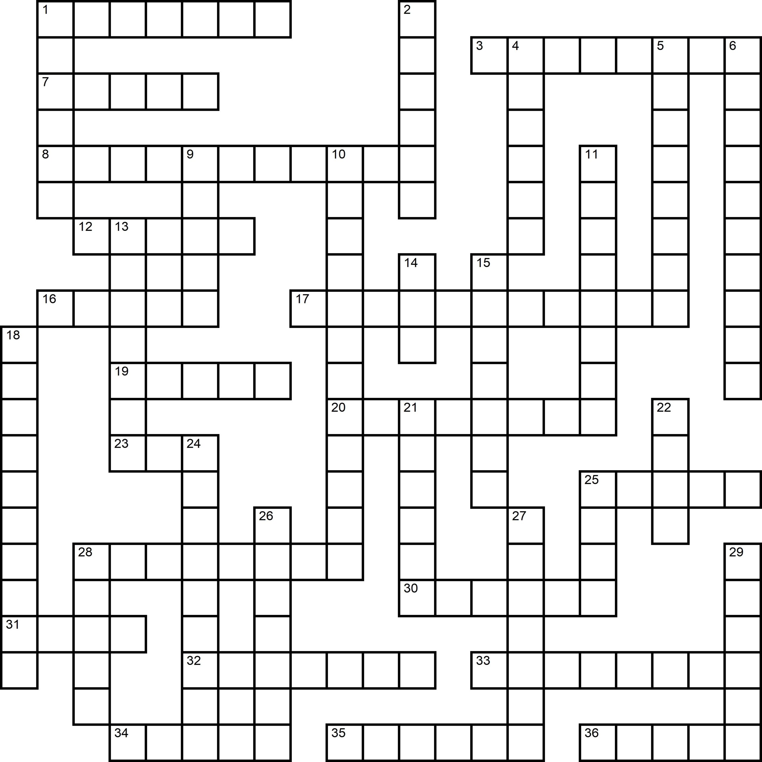 Car Crossword Puzzles Printable
