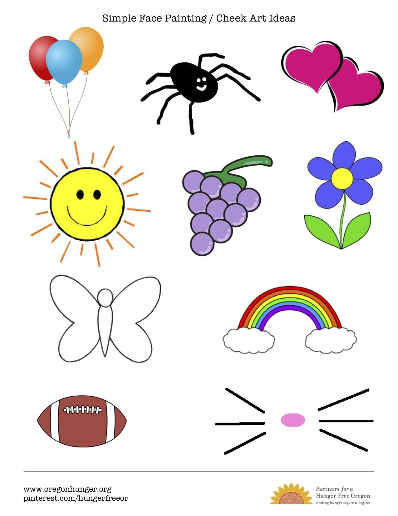 Easy Face Painting Designs Printable