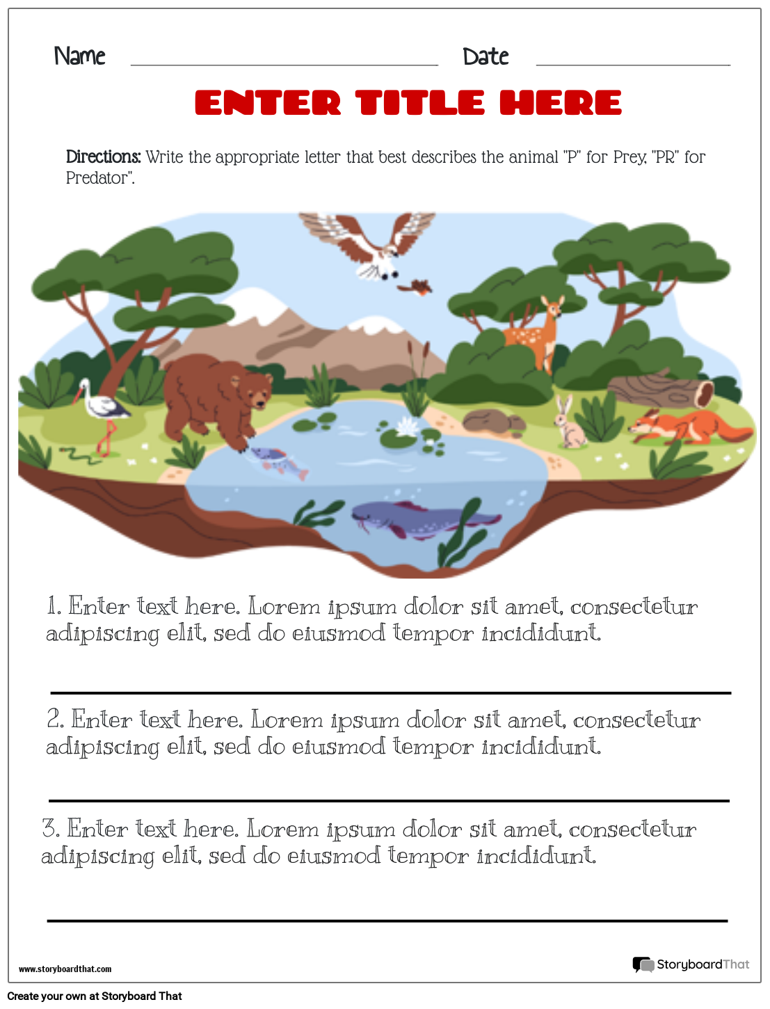 Free Printable Ecosystem Worksheets Pdf