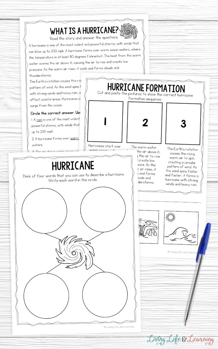 Free Printable Hurricane Worksheets