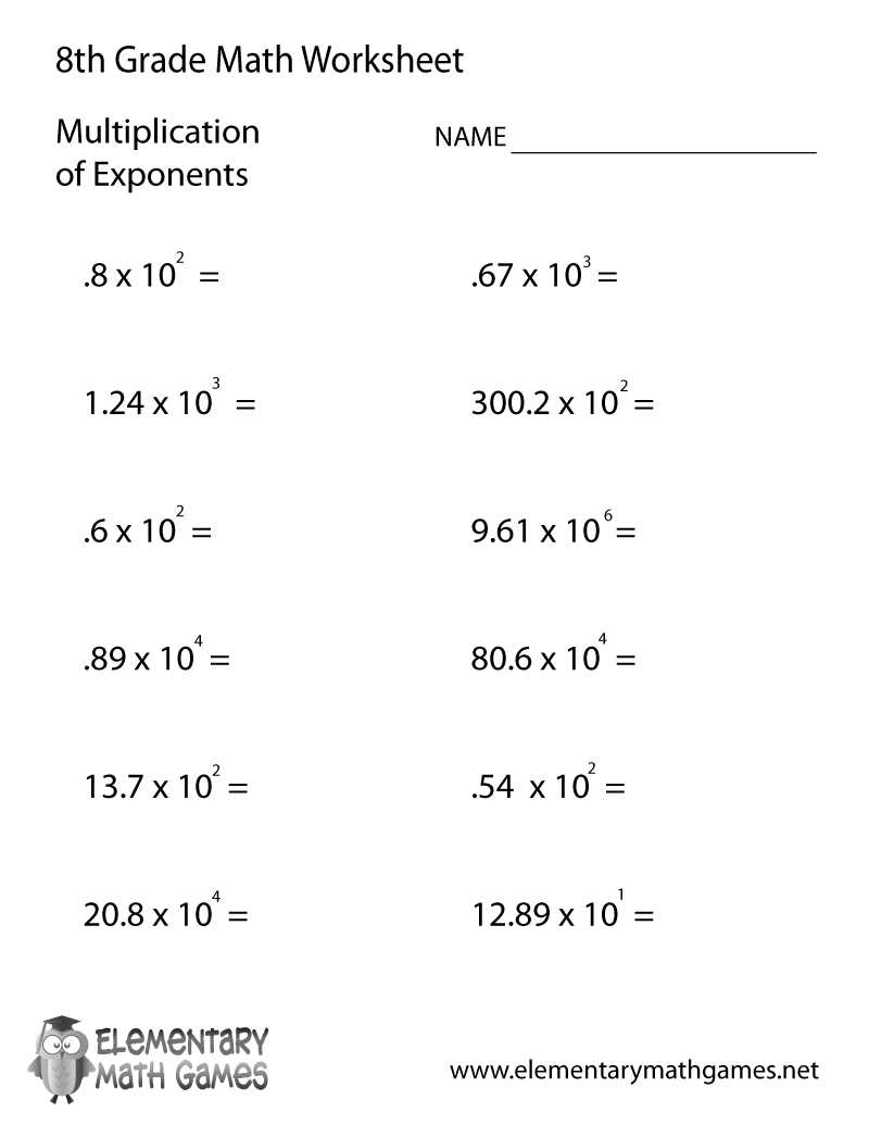8th Grade Worksheets Free Printable