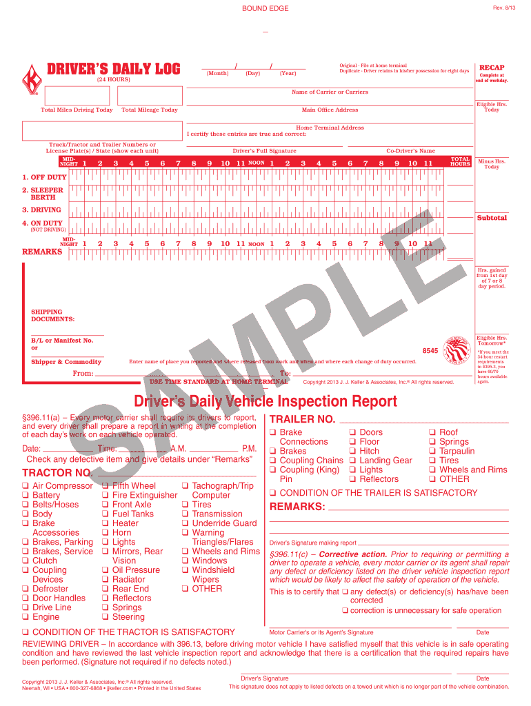 Printable Paper Logs For Truckers