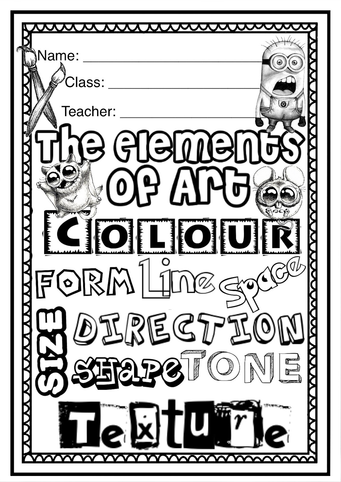 Free Printable Elements Of Art Worksheets