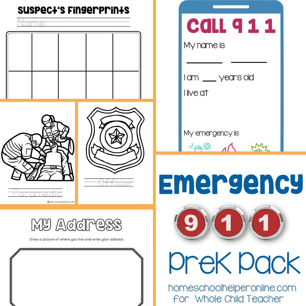 911 Printable Worksheets