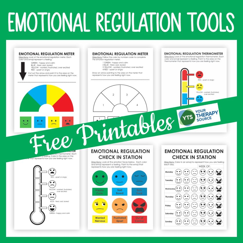 Free Printable Emotional Regulation Worksheets For Adults