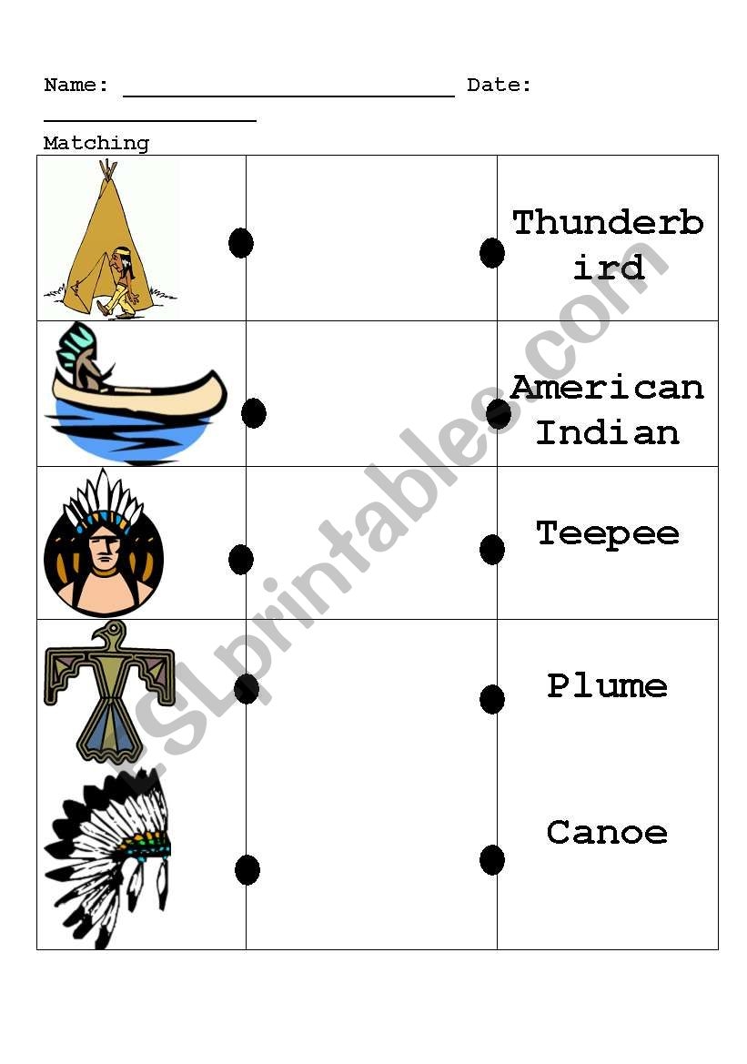 Free Printable Native American Worksheets