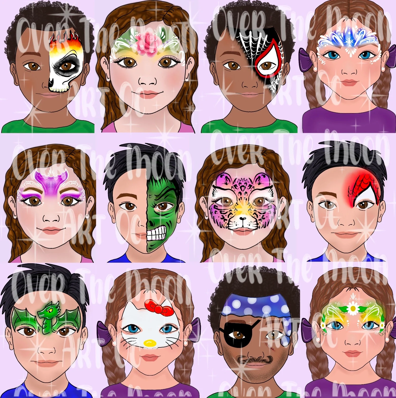 Beginner Simple Face Painting Designs Printable