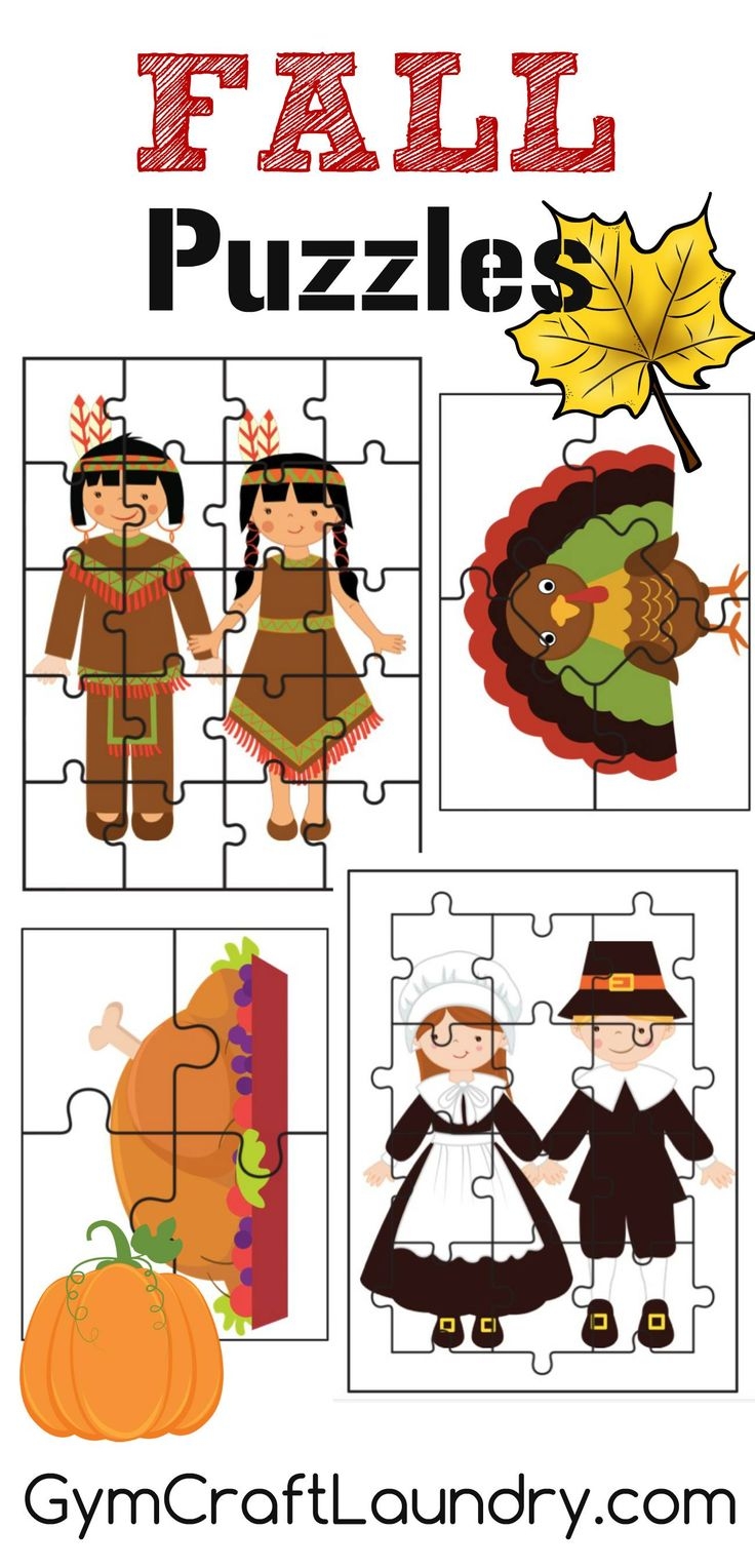 Thanksgiving Puzzles For Kids Printable