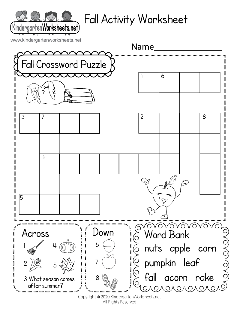 Crossword Puzzles Printable Worksheet