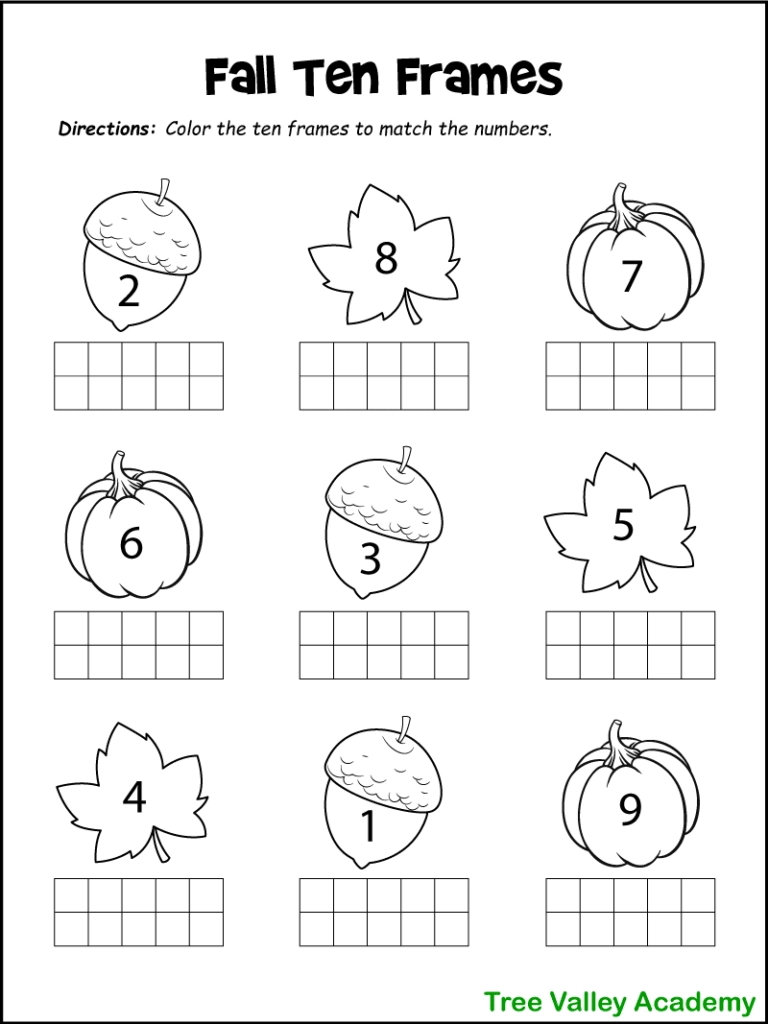 Free Printable Fall Worksheets For Preschoolers