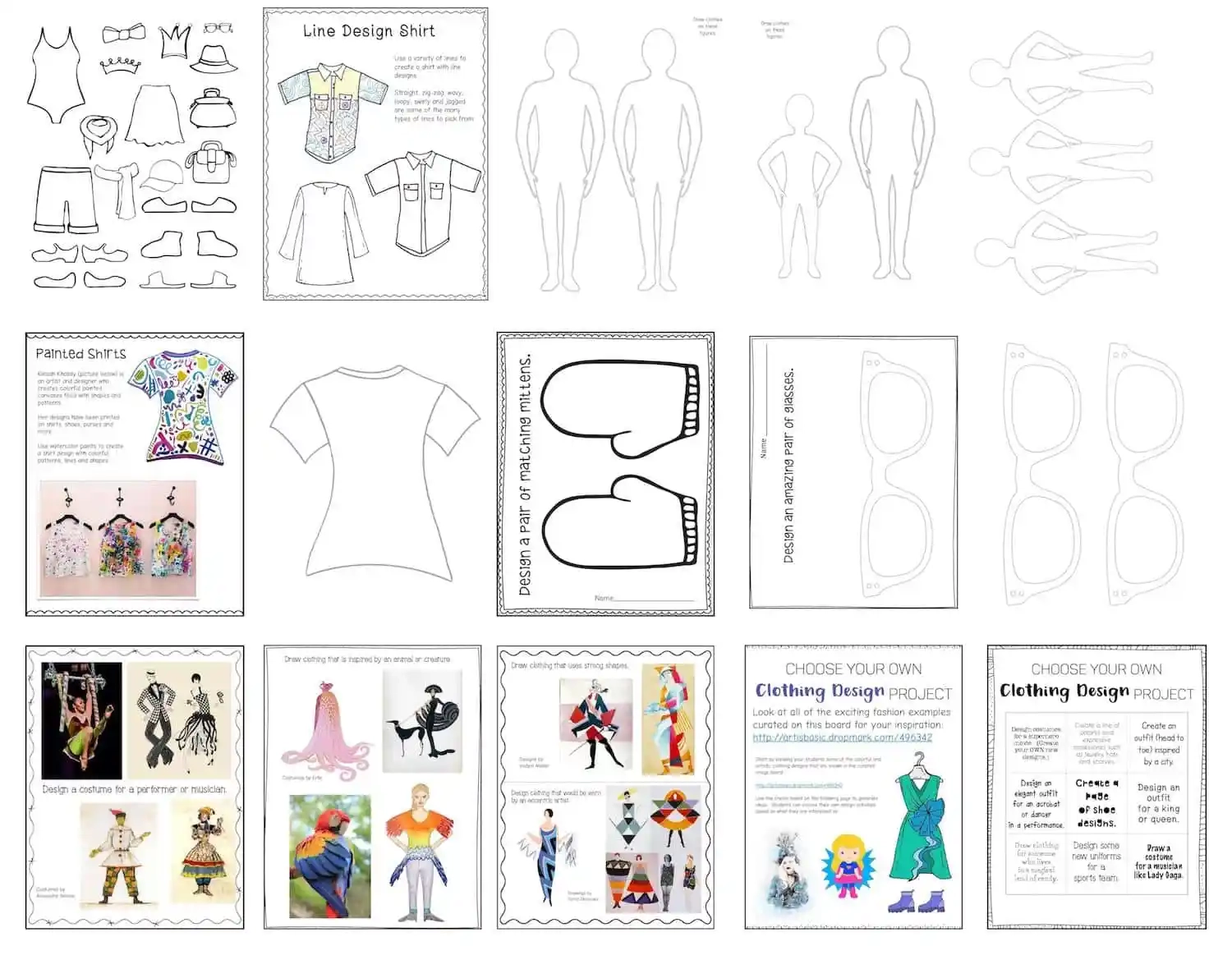 Free Printable Fashion Design Worksheets