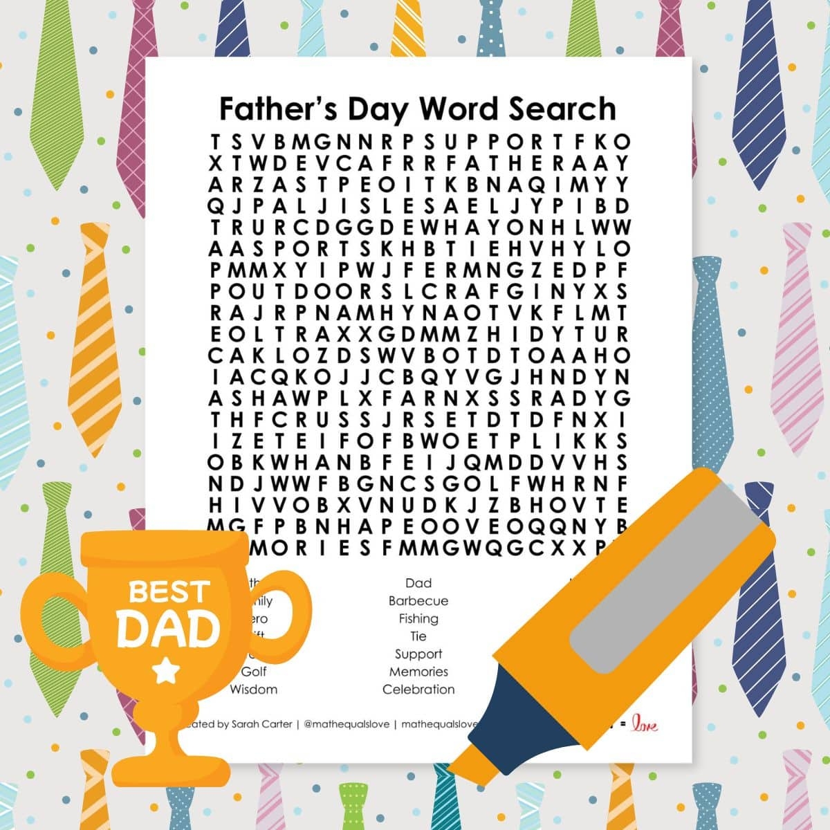 Father's Day Puzzles Printable