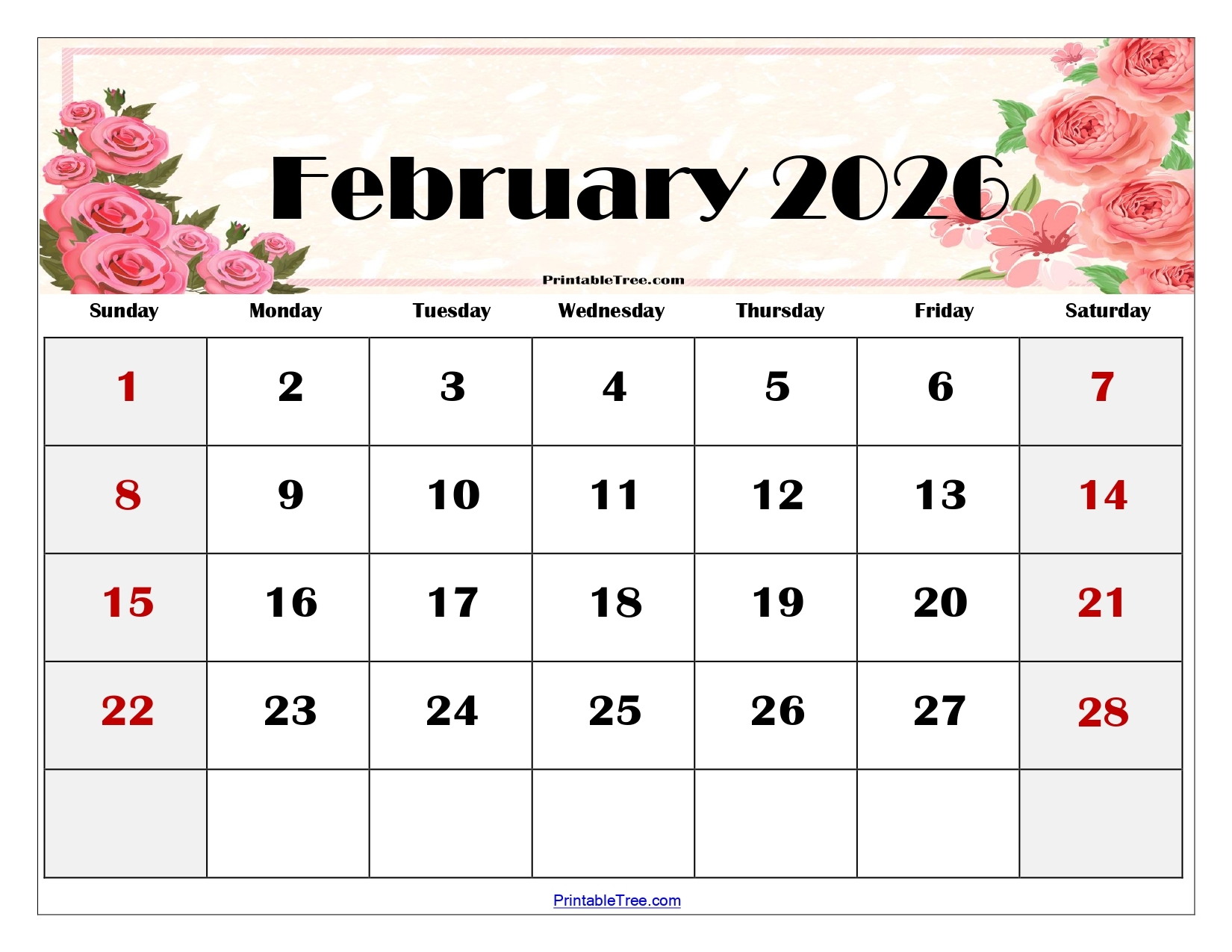February 2026 Calendar With Holidays