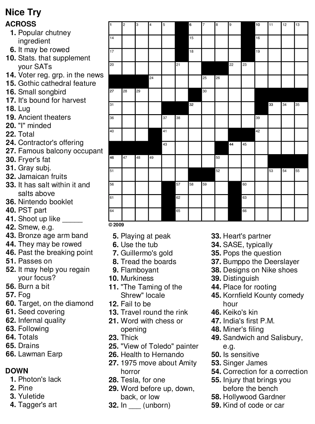 Fill It In Puzzles Printable