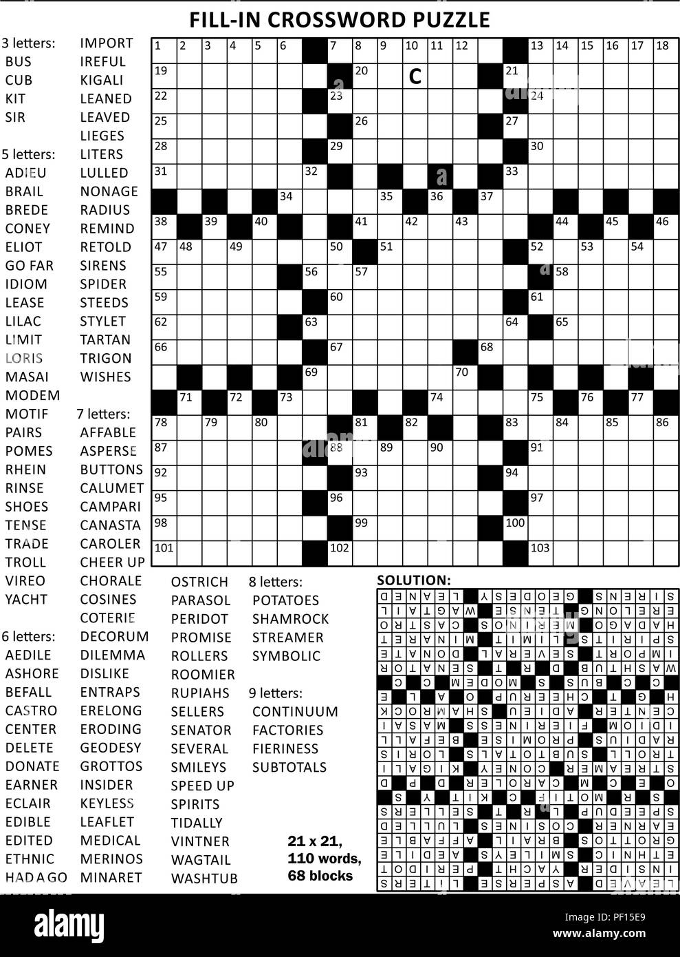 Crossword Puzzles Gridfor Adults Printable