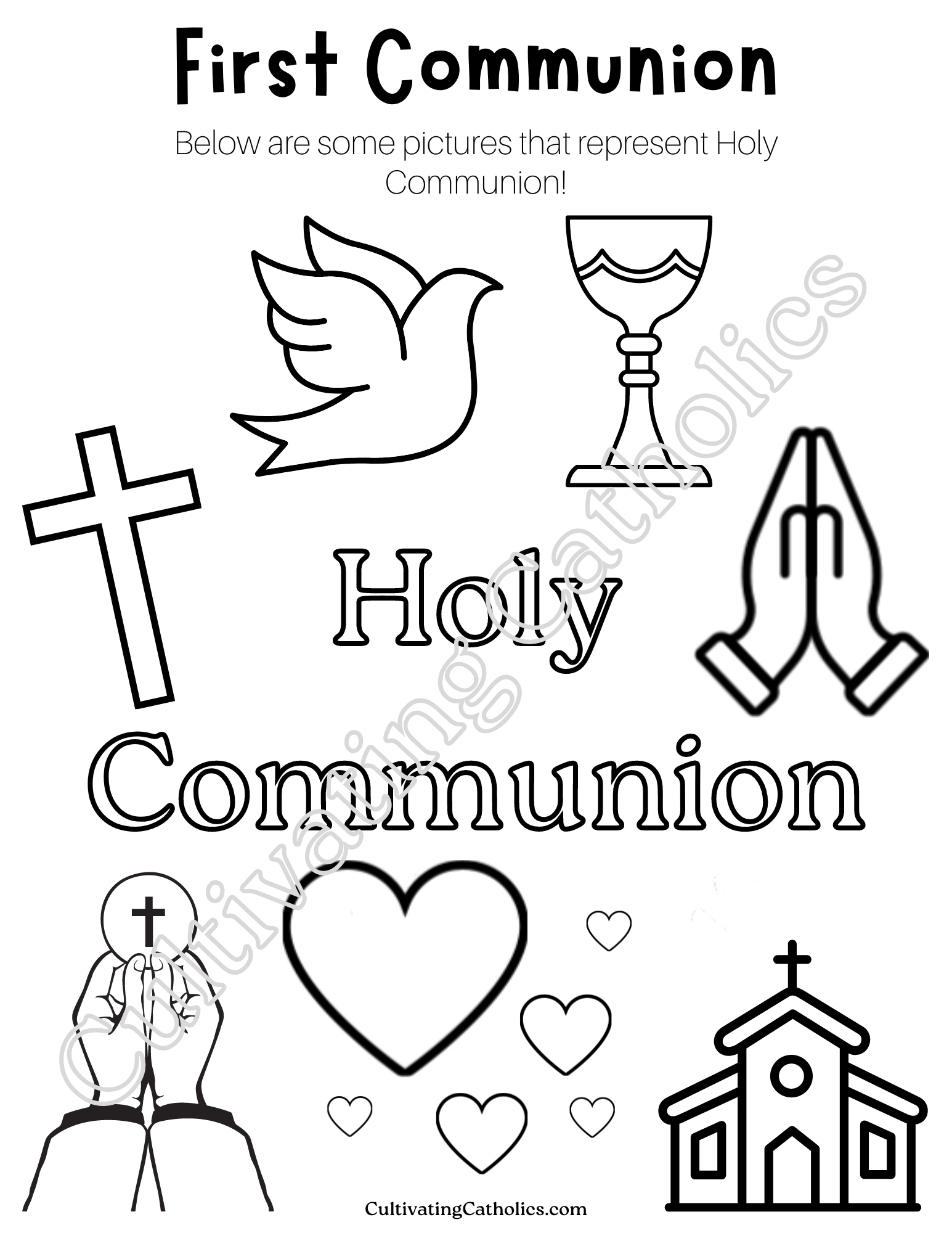 Free Printable First Communion Worksheets