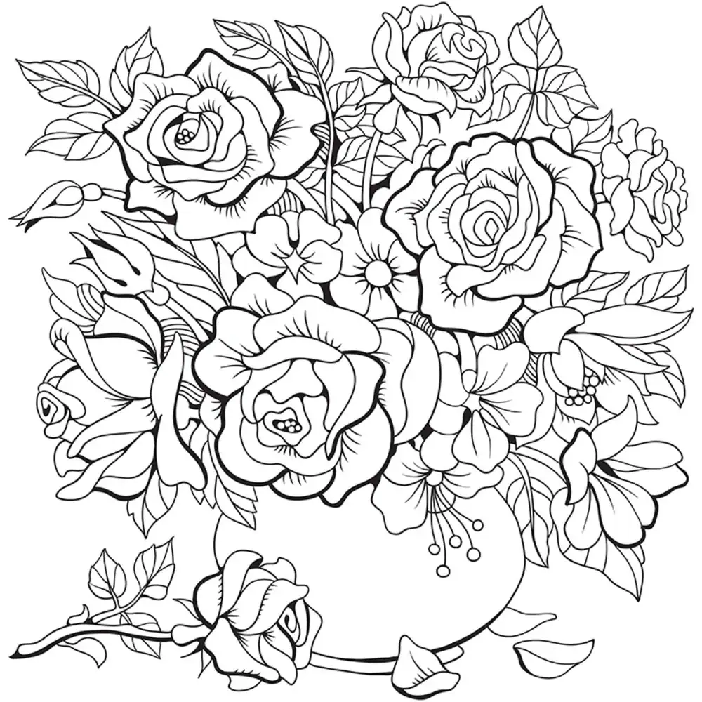 Floral Designs To Color Printable