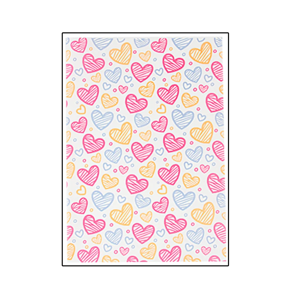 FooDecor Proffessionals Printed Edible Wafer Paper Sheets Cake Decoration Sheet Love Design Theme Dye Frosting Sheet Cake Wrap A4 Size BV 3039