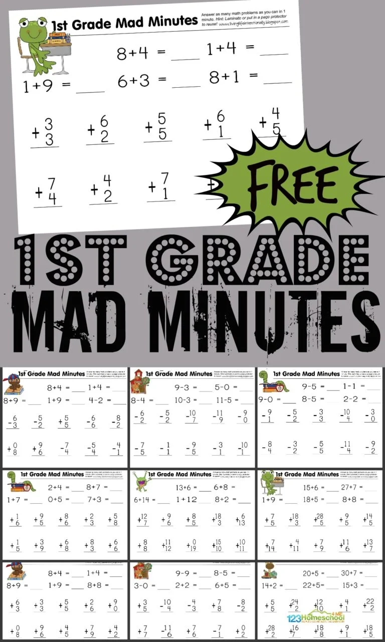 First Grade Math Worksheets Free Printable