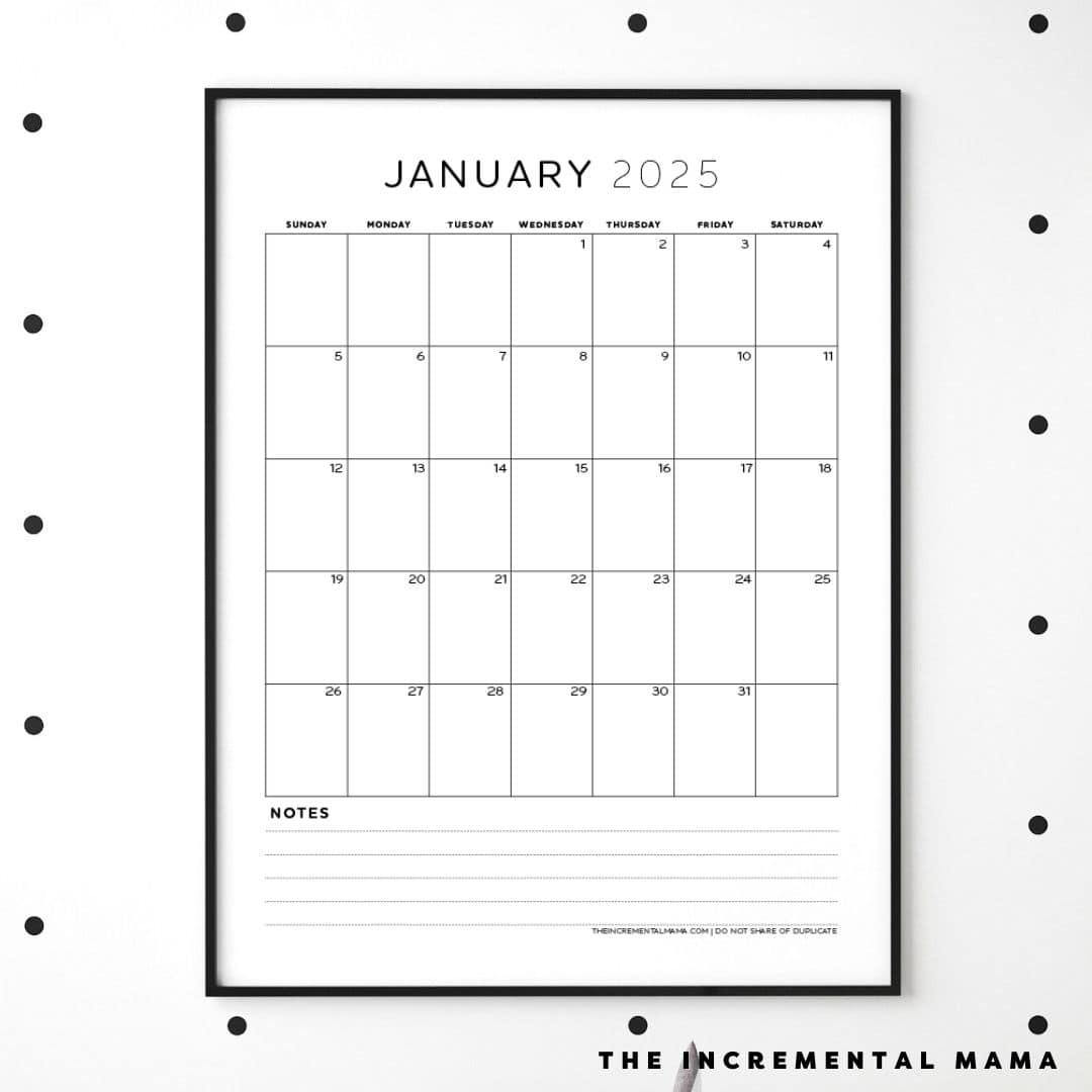 2025 Printable Calendar By Month With Lines