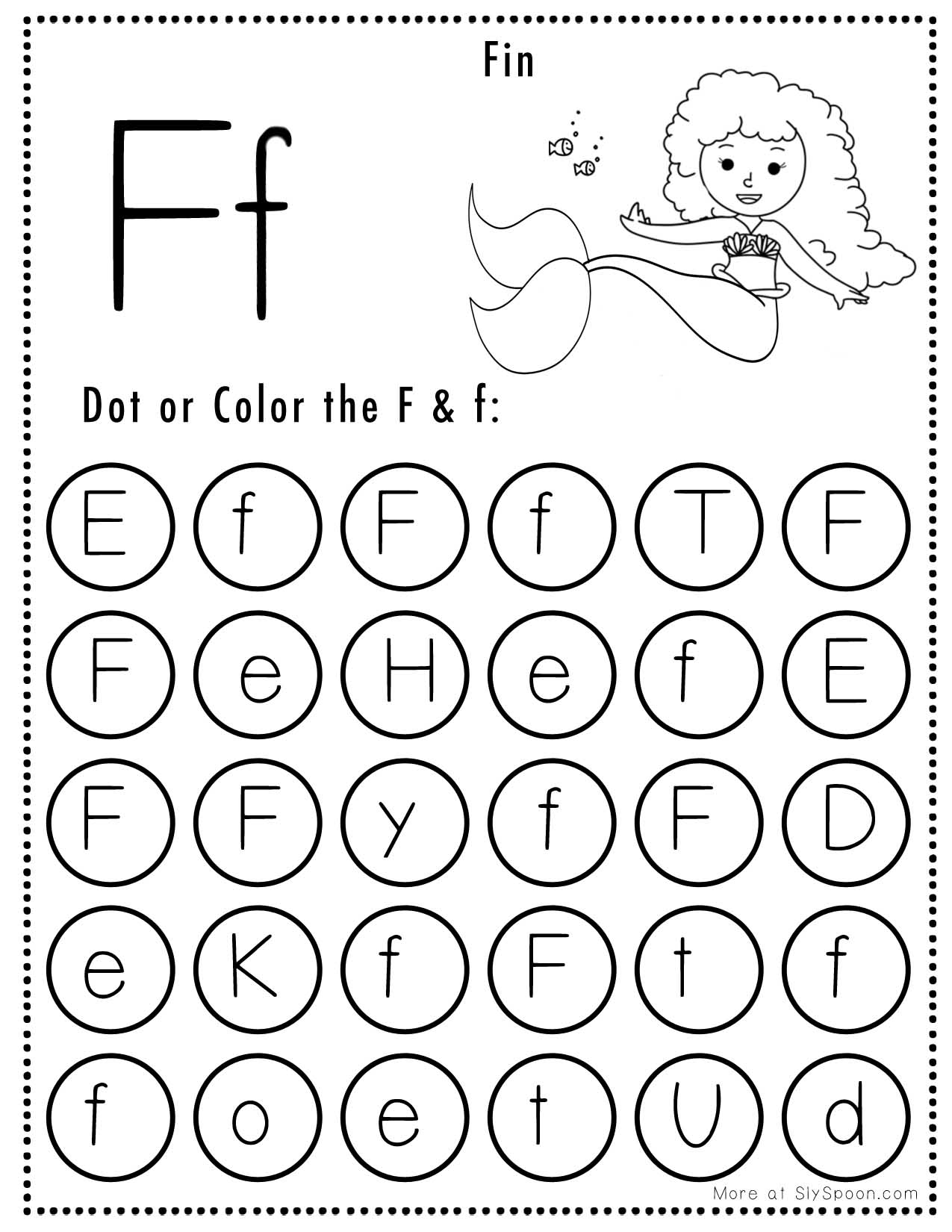 Letter F Printable Worksheets