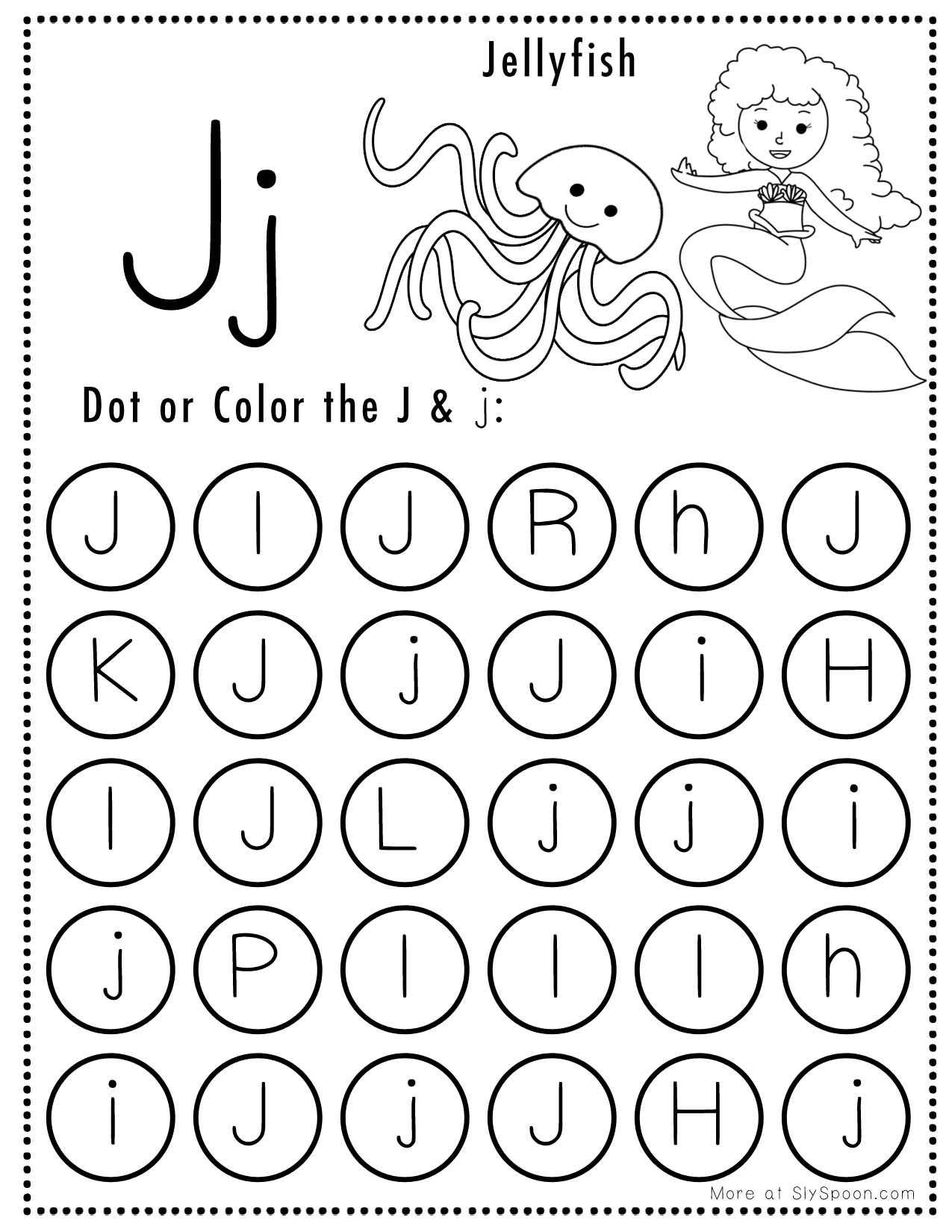 Letter J Printable Worksheets