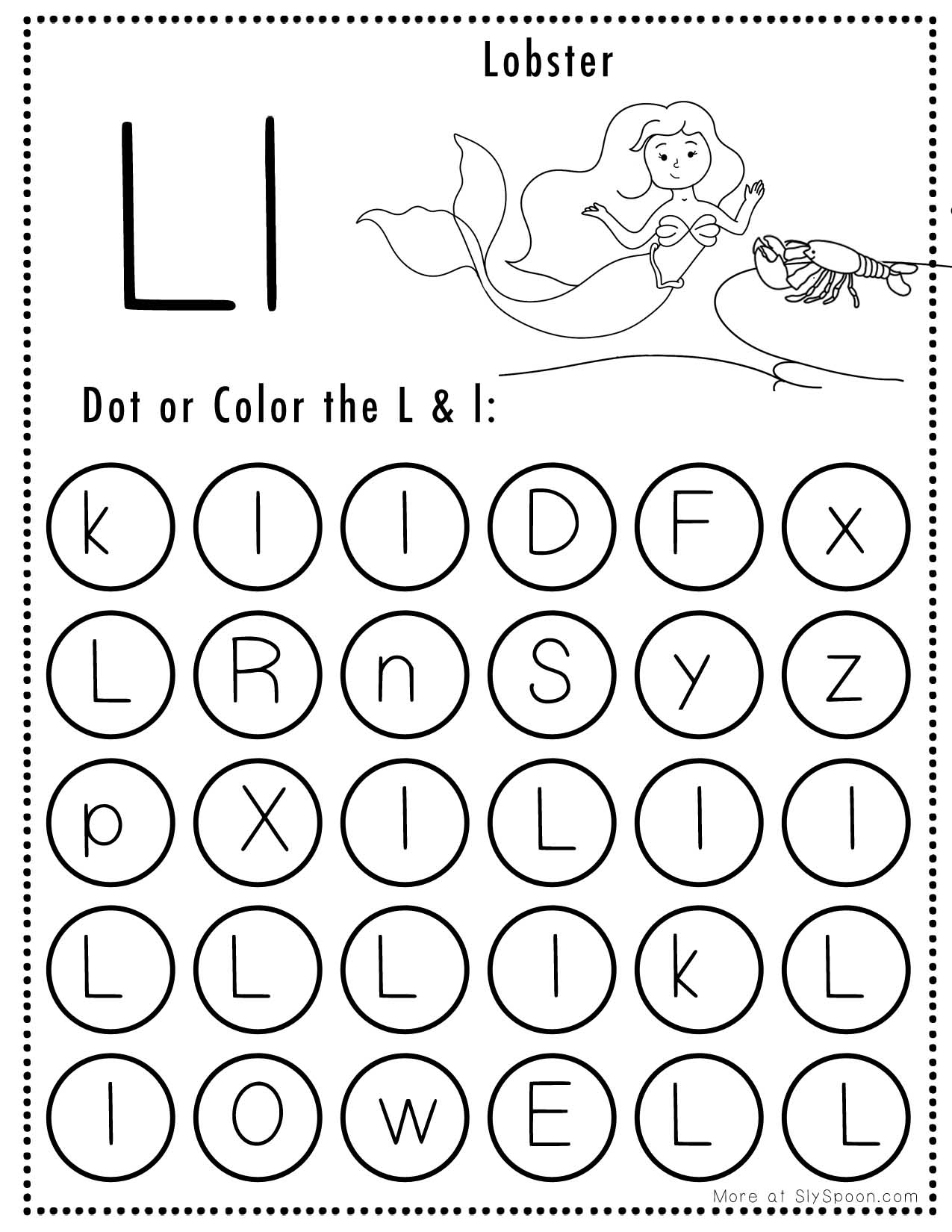 Letter L Printable Worksheets