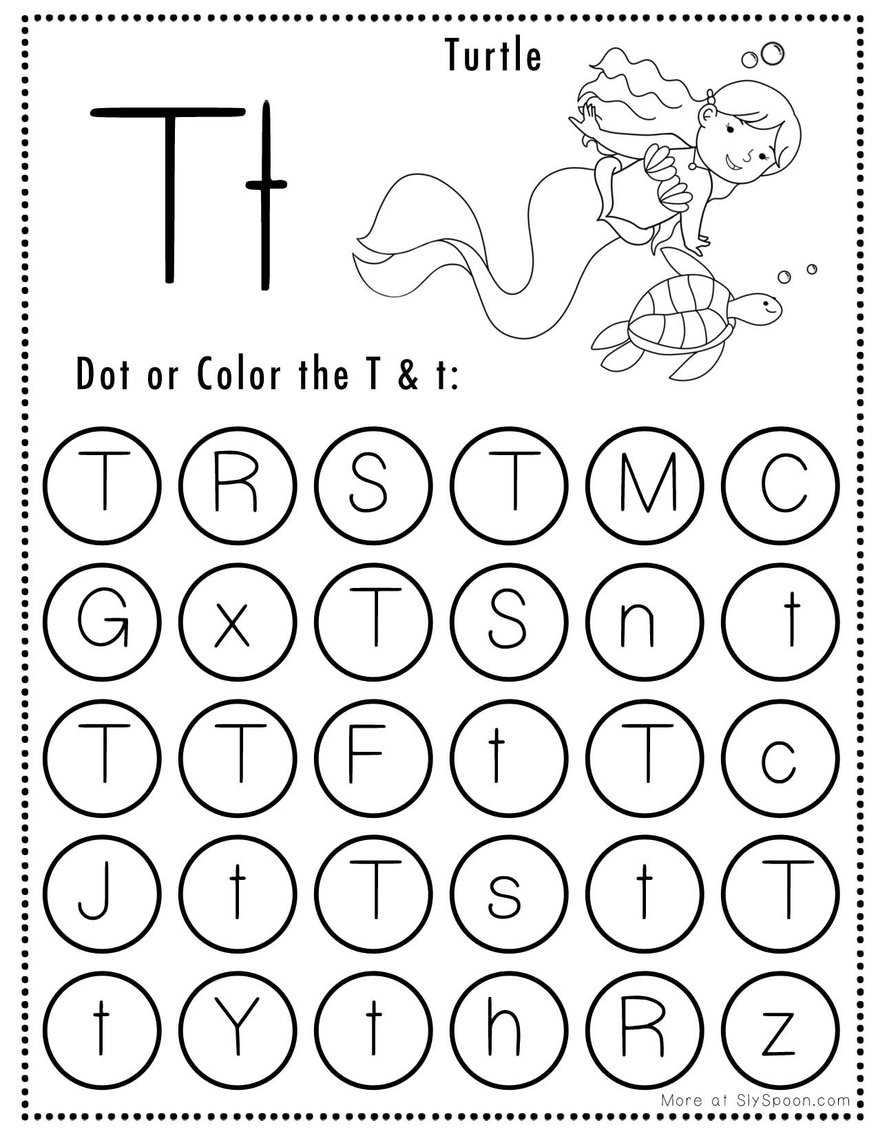 Free Printable Letter T Worksheets