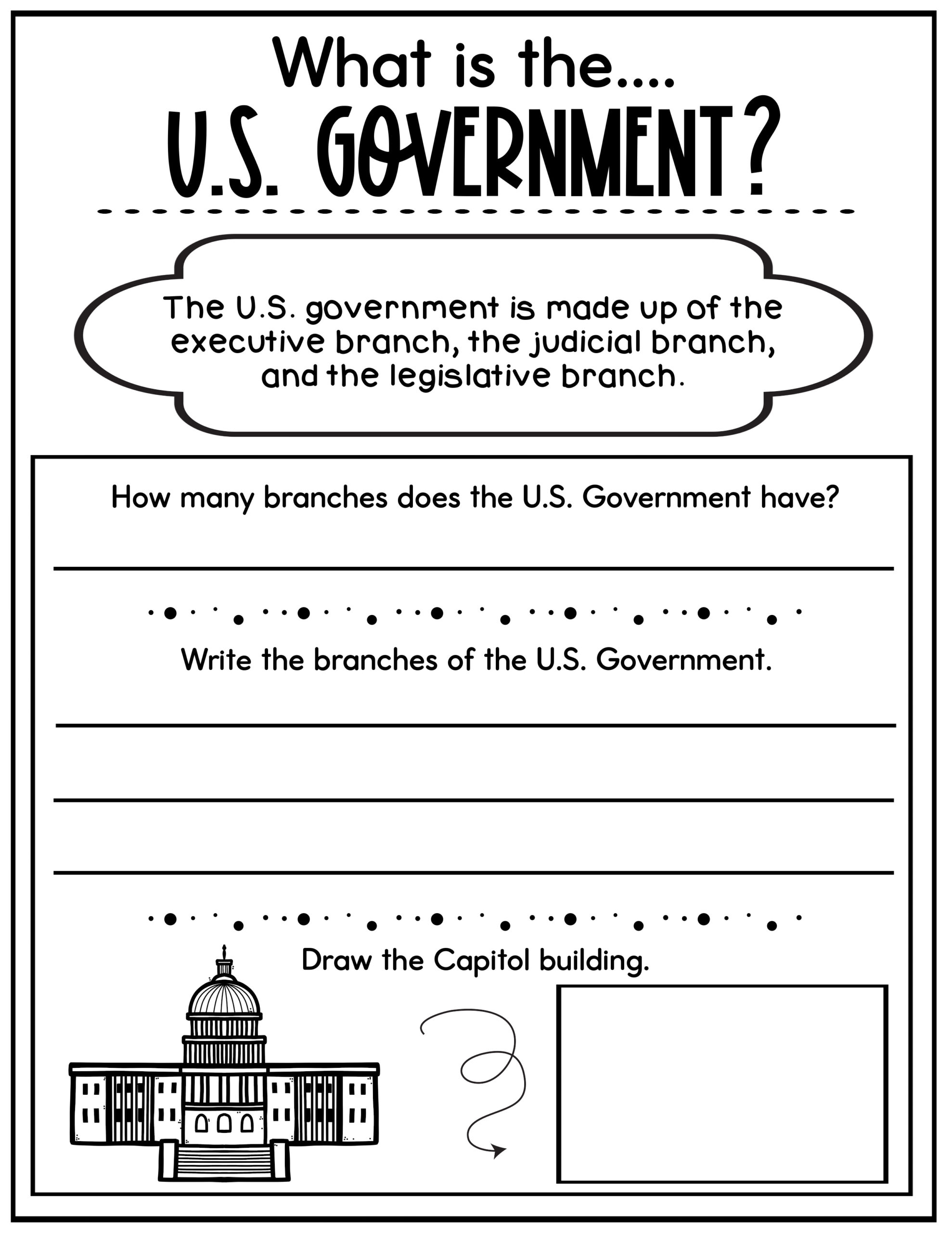 Free Printable Government Worksheets