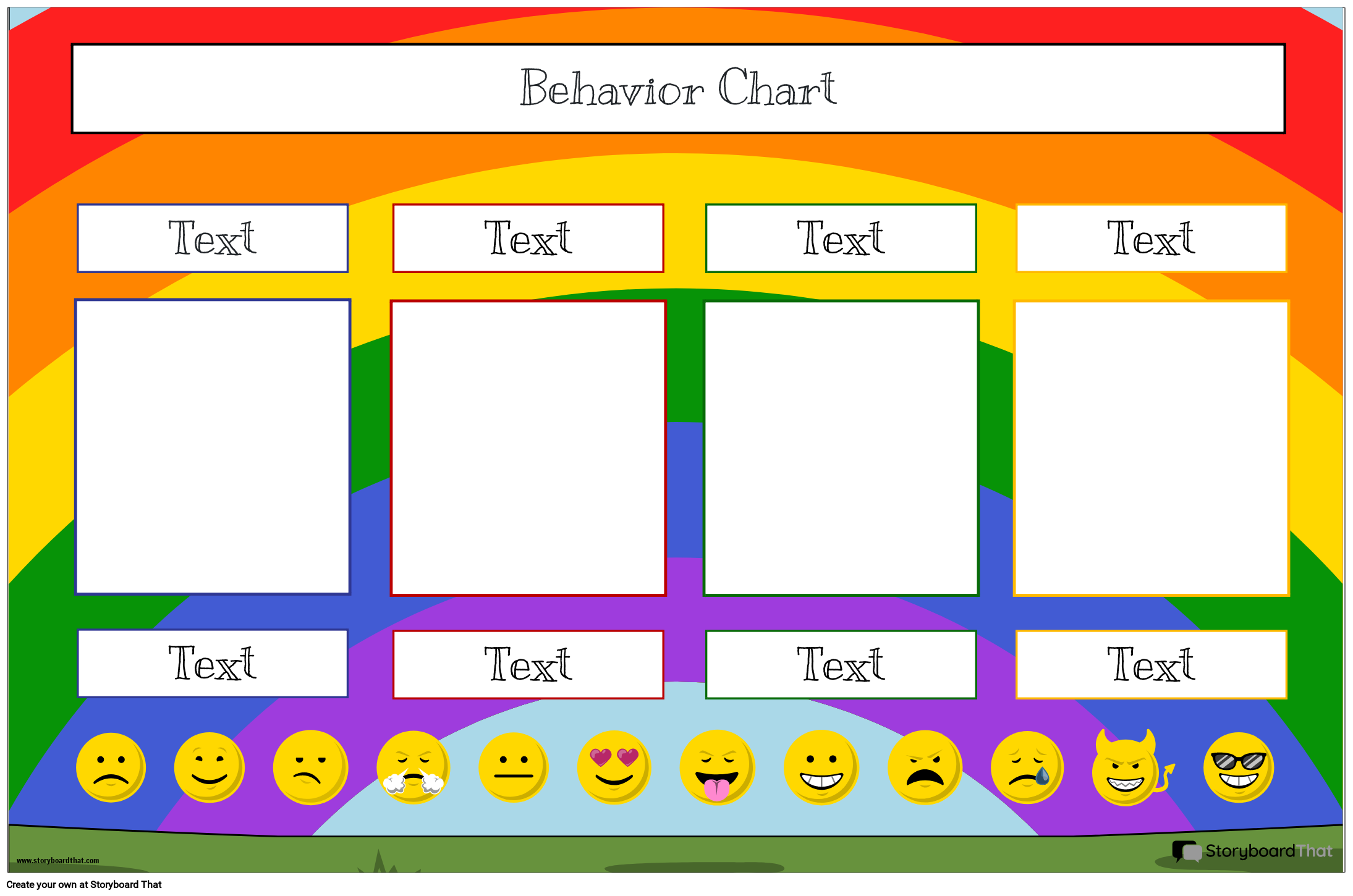 Design Color Behavior Chart Printable