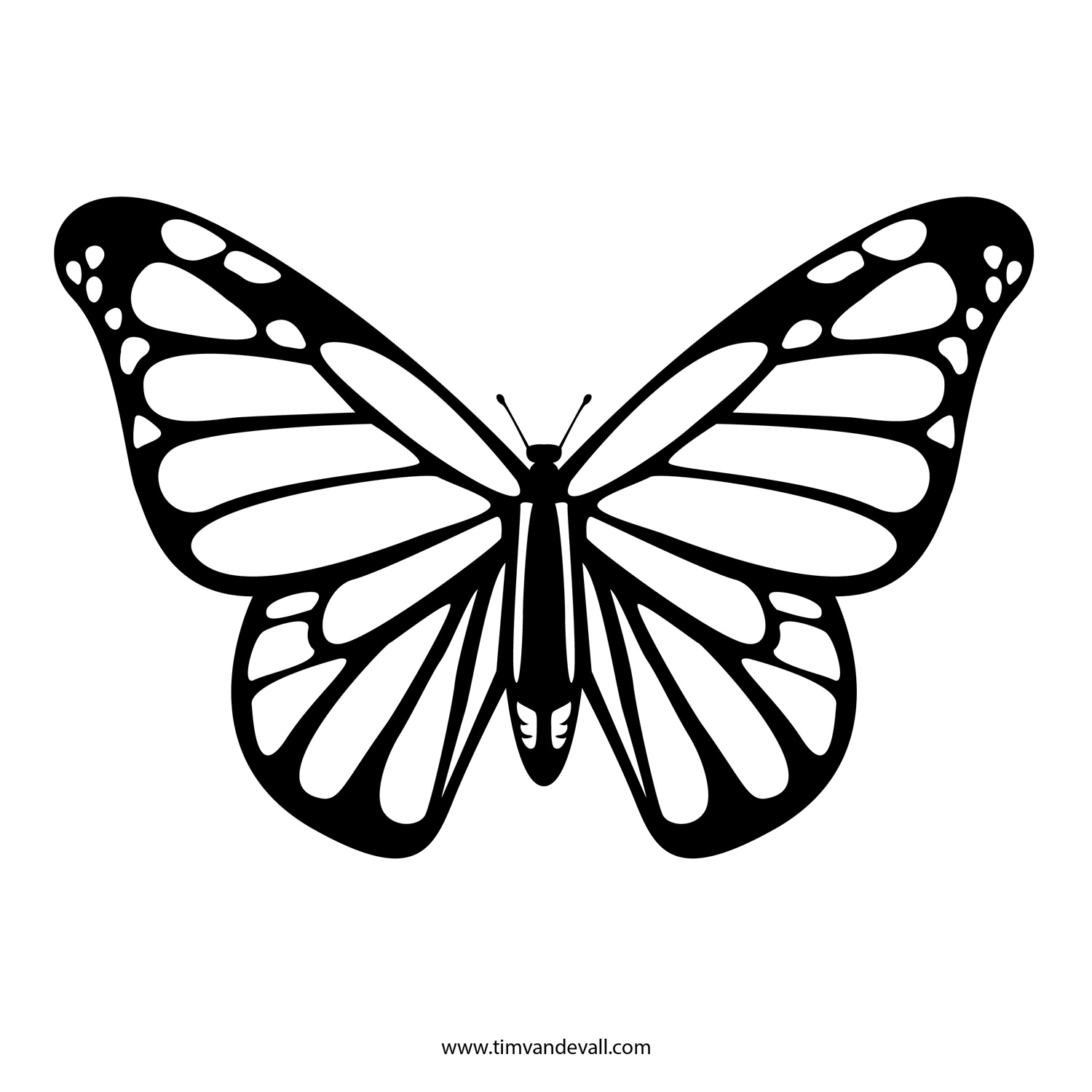 Printable Butterfly Pattern Design