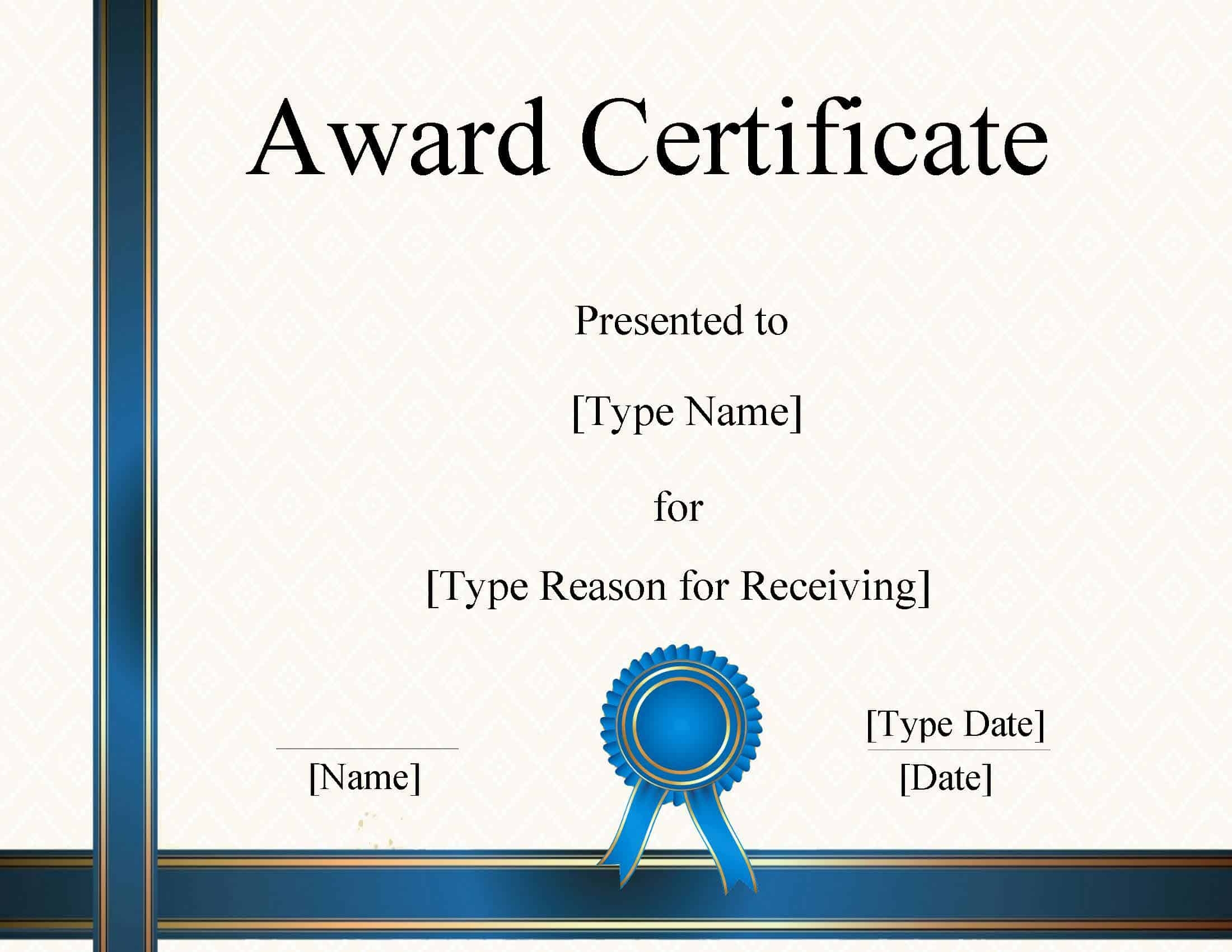 Free Certificate Templates Printable Pdf