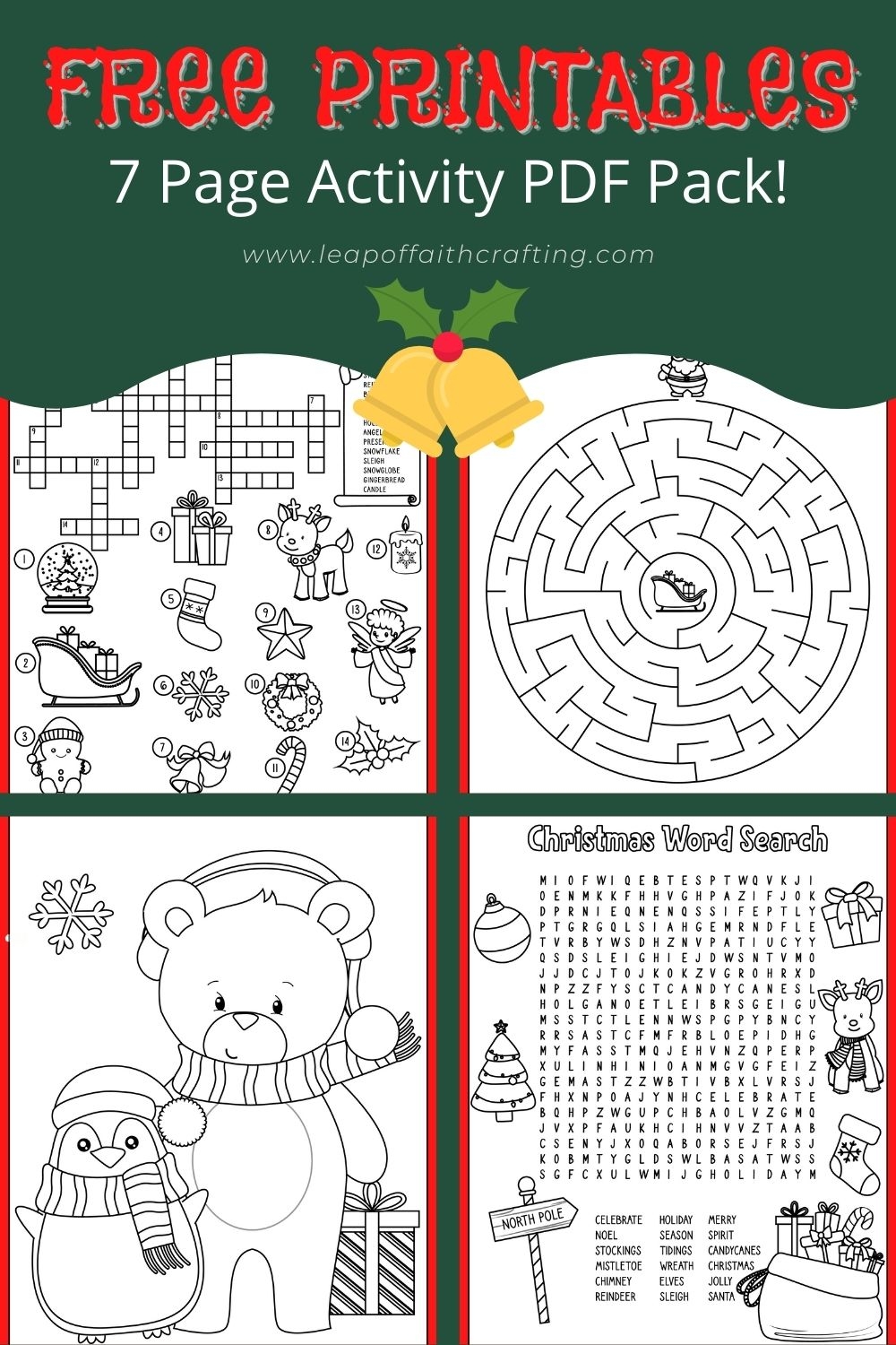 FREE Christmas Worksheets Coloring Sheets Word Search amp More 
