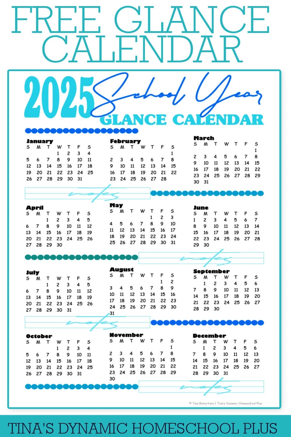 Printable Academic Calendar 2025