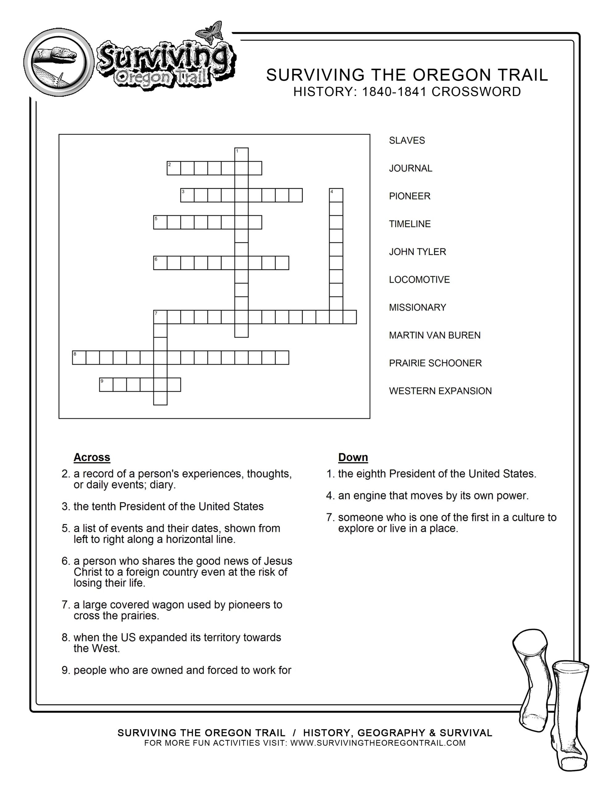 World History Crossword Puzzles Printable