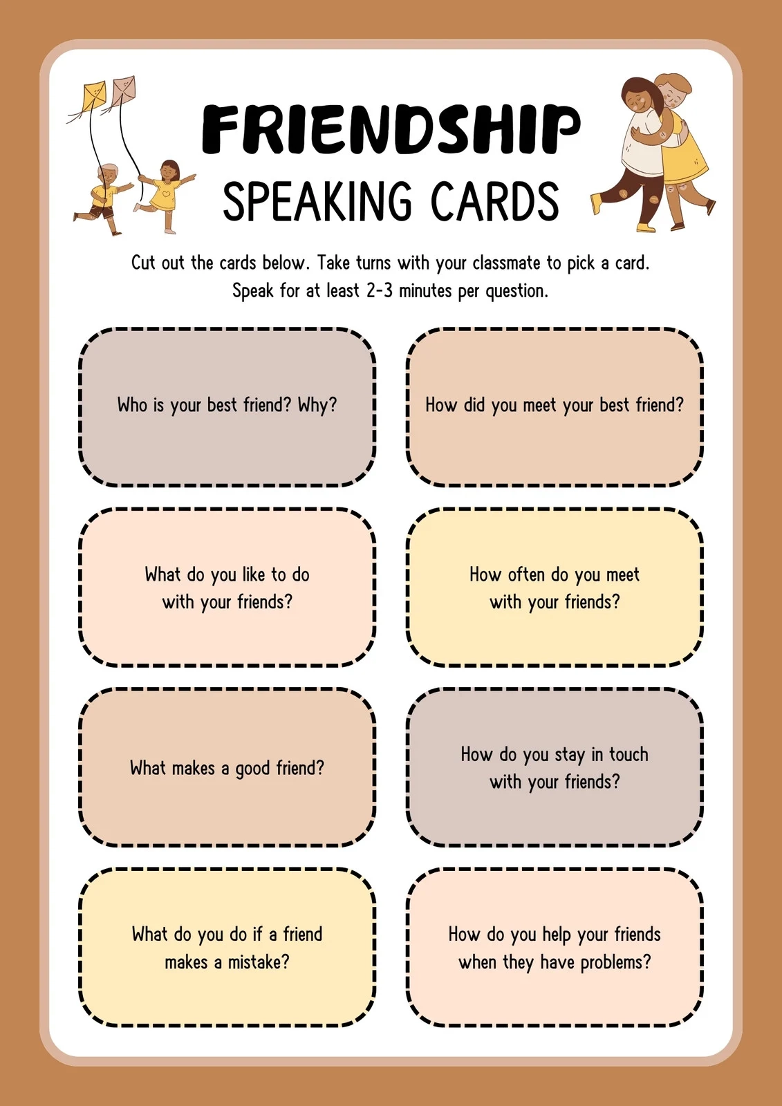 Printable Friendship Worksheets Pdf