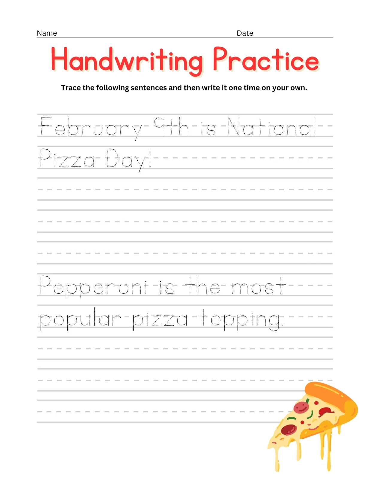 Handwriting Worksheets Printables
